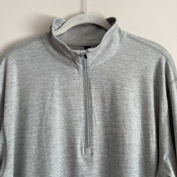 Vuori Mens Gray 1/4 Zip Pullover Size XXL Performance Stretch Lightweight Active - Picture 2 of 10